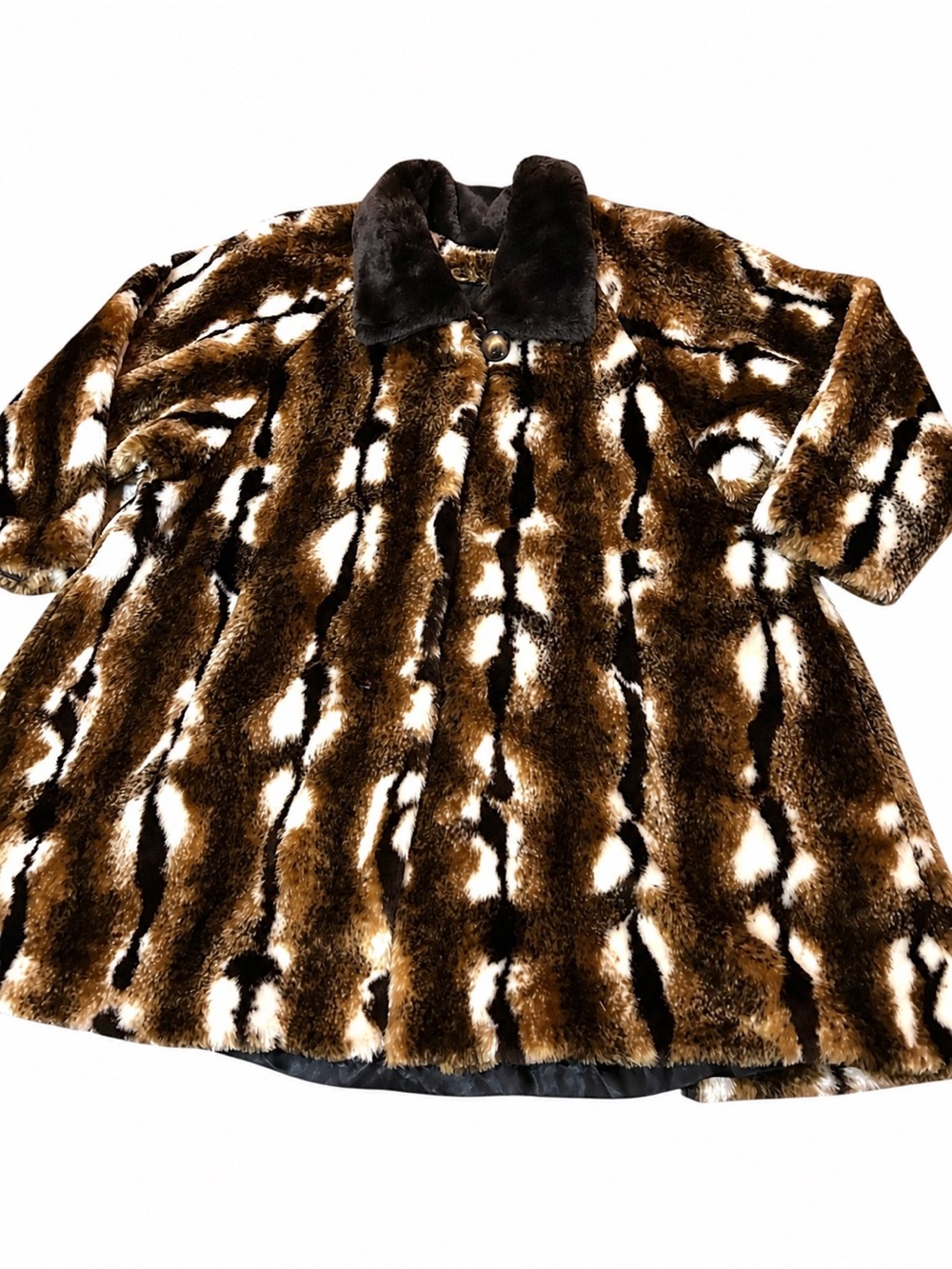 Nana Statement Coat Multi Colored Long Sleeved Luxury Winter Coat - Picture 4 of 8